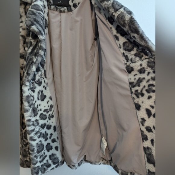 Hollister Single Breasted Women's Faux Fur Animal Print Winter Coat, Sz M - Picture 5 of 10